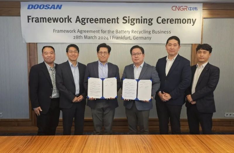 澳门新莆京游戏与Doosan Recycling Solution签订框架协议，联手探索电池回收领域